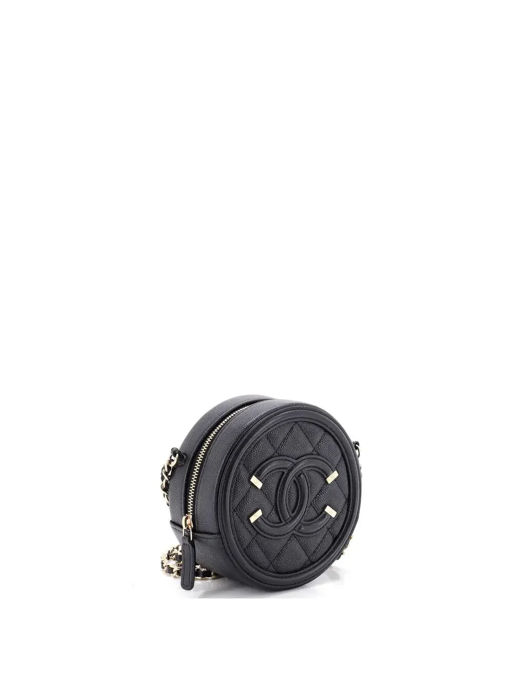 Chanel Filigree Round Clutch With Chain #268054C29B